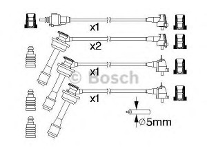 BOSCH 0 986 357 175 uždegimo laido komplektas 
 Kibirkšties / kaitinamasis uždegimas -> Uždegimo laidai/jungtys
90919 21537