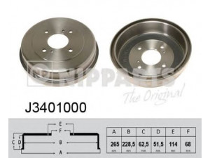 NIPPARTS J3401000 stabdžių būgnas 
 Stabdžių sistema -> Būgninis stabdys -> Stabdžių būgnas
40206-21000, 40206-21001, 40206-U4800