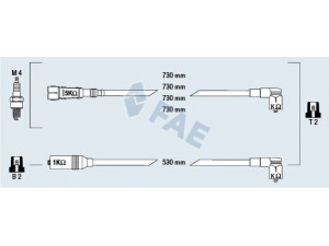 FAE 83979 uždegimo laido komplektas 
 Kibirkšties / kaitinamasis uždegimas -> Uždegimo laidai/jungtys
N 100 528 09