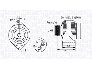 MAGNETI MARELLI 063377005010 kintamosios srovės generatorius 
 Elektros įranga -> Kint. sr. generatorius/dalys -> Kintamosios srovės generatorius
71746673, 73501591