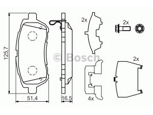BOSCH 0 986 494 320 stabdžių trinkelių rinkinys, diskinis stabdys 
 Techninės priežiūros dalys -> Papildomas remontas
5581068L00, DFY13328ZA