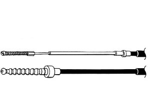 KAWE VW02154 trosas, stovėjimo stabdys 
 Stabdžių sistema -> Valdymo svirtys/trosai
1H0609721A