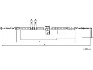 CABOR 10.5341 trosas, stovėjimo stabdys
UH7444410A