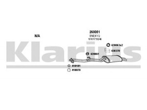 KLARIUS 060130E išmetimo sistema 
 Išmetimo sistema -> Išmetimo sistema, visa