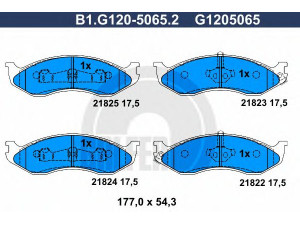 GALFER B1.G120-5065.2 stabdžių trinkelių rinkinys, diskinis stabdys 
 Techninės priežiūros dalys -> Papildomas remontas
0K553-33-23Z, 0K553-33-23ZA, 0K553-33-23ZB