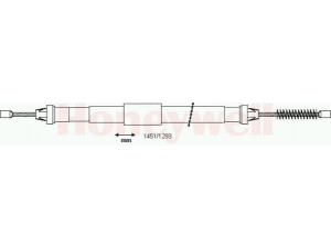 BENDIX 433127B trosas, stovėjimo stabdys 
 Stabdžių sistema -> Valdymo svirtys/trosai
8200298384, 8200673252
