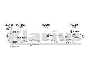 KLARIUS 630979U išmetimo sistema 
 Išmetimo sistema -> Išmetimo sistema, visa