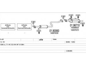 MTS C350056004910 išmetimo sistema 
 Išmetimo sistema -> Išmetimo sistema, visa