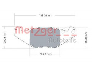 METZGER 1170257 stabdžių trinkelių rinkinys, diskinis stabdys 
 Techninės priežiūros dalys -> Papildomas remontas
191 615 115K, 191 698 151, 191 698 151A