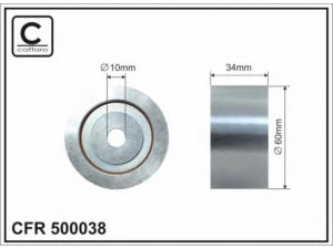 CAFFARO 500038 kreipiantysis skriemulys, paskirstymo diržas 
 Diržinė pavara -> Paskirstymo diržas/komplektas -> Laisvasis/kreipiamasis skriemulys
95131-67J11
