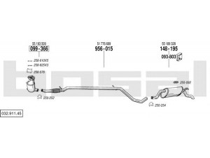 BOSAL 032.911.45 išmetimo sistema 
 Išmetimo sistema -> Išmetimo sistema, visa