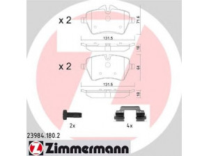 ZIMMERMANN 23984.180.2 stabdžių trinkelių rinkinys, diskinis stabdys 
 Techninės priežiūros dalys -> Papildomas remontas
3411 6 770 251, 3411 6 778 320
