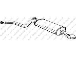 BOSAL 280-215 galinis duslintuvas 
 Išmetimo sistema -> Duslintuvas
46 405 226, 46 466 032