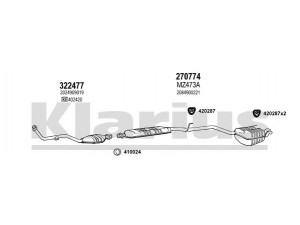 KLARIUS 600567E išmetimo sistema 
 Išmetimo sistema -> Išmetimo sistema, visa
