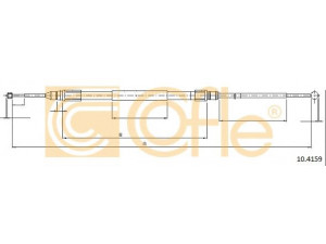 COFLE 10.4159 trosas, stovėjimo stabdys 
 Stabdžių sistema -> Valdymo svirtys/trosai
34406780959, 34416757547, 34416776412