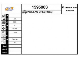 SNRA 1595003 stabdžių apkaba