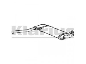 KLARIUS 260517 vidurinis duslintuvas 
 Išmetimo sistema -> Duslintuvas
4A0253409R, 4N0253409R, 4A0253409R