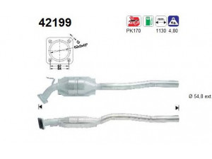 AS 42199 katalizatoriaus keitiklis 
 Išmetimo sistema -> Katalizatoriaus keitiklis
4A0131089GX