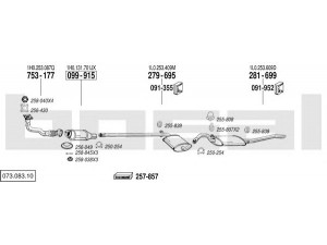 BOSAL 073.083.10 išmetimo sistema 
 Išmetimo sistema -> Išmetimo sistema, visa