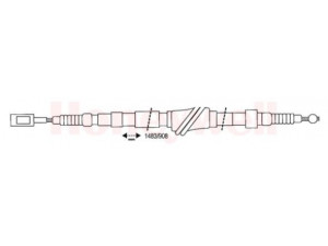 BENDIX 432063B trosas, stovėjimo stabdys 
 Stabdžių sistema -> Valdymo svirtys/trosai
4A0609721C, 4A0609721CF, 4A0609721F