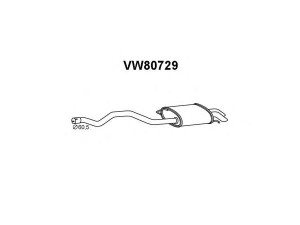 VENEPORTE VW80729 galinis duslintuvas 
 Išmetimo sistema -> Duslintuvas
7F0253609, 7J0253609A, 7J0253609G