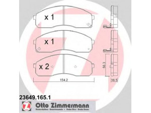 ZIMMERMANN 23649.165.1 stabdžių trinkelių rinkinys, diskinis stabdys 
 Techninės priežiūros dalys -> Papildomas remontas
0K075B3328Z, 0K56A3323Z