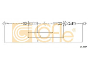 COFLE 10.6854 trosas, stovėjimo stabdys 
 Stabdžių sistema -> Valdymo svirtys/trosai
3640000QAB, 3640000QOC, 4403490