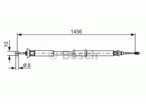 BOSCH 1 987 477 561 trosas, stovėjimo stabdys 
 Stabdžių sistema -> Valdymo svirtys/trosai
46752977
