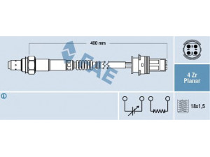 FAE 77251 lambda jutiklis 
 Elektros įranga -> Jutikliai
5099821AA, 001 540 05 17, 001 540 60 17