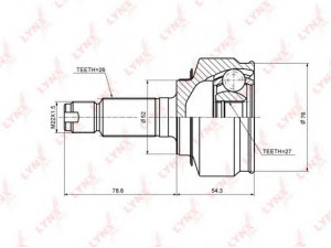 LYNXauto CO-3694 jungčių komplektas, kardaninis velenas
44014-TF6-N01, 44305-TF6-N01, 44306-TF6-N01