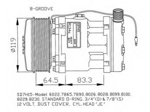 NRF 32142G kompresorius, oro kondicionierius
81866263, 82002069, 82008688, 820161571
