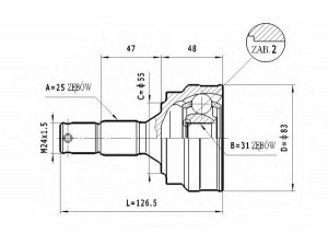 STATIM C.268 jungčių komplektas, kardaninis velenas 
 Ratų pavara -> Sujungimai/komplektas
3273.75, 3272.06