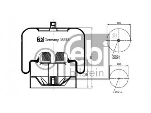 FEBI BILSTEIN 35878 dėklas, pneumatinė pakaba 
 Pakaba -> Pneumatinė pakaba
942 320 37 21, 946 320 03 21