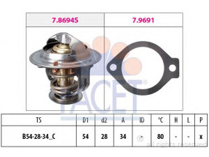 FACET 7.8694 termostatas, aušinimo skystis 
 Aušinimo sistema -> Termostatas/tarpiklis -> Thermostat