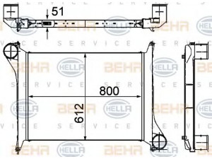 HELLA 8ML 376 732-701 tarpinis suslėgto oro aušintuvas, kompresorius
WG9 719 530 280