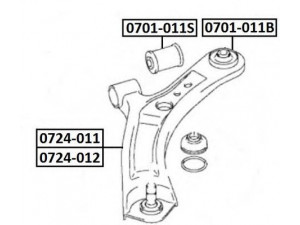 ASVA 0701-011B valdymo svirties/išilginių svirčių įvorė 
 Ašies montavimas/vairavimo mechanizmas/ratai -> Valdymo svirtis/pasukamosios svirties sujungimas -> Montavimas/sutvirtinimas
71742731, 45201-79J00, 45202-79J00