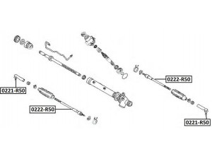 ASVA 0221-R50 skersinės vairo trauklės galas 
 Vairavimas -> Vairo mechanizmo sujungimai
48520-0P725, 48520-0W025, 48520-2S425