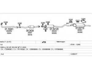 MTS C250817009251 išmetimo sistema 
 Išmetimo sistema -> Išmetimo sistema, visa