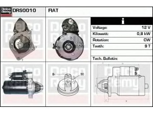 DELCO REMY DRS0010 starteris 
 Elektros įranga -> Starterio sistema -> Starteris
4142222, 4198226, 4198227, 4369349