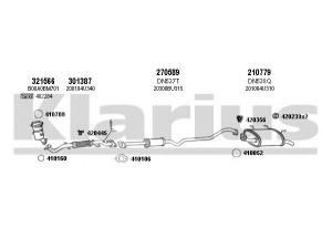 KLARIUS 270479E išmetimo sistema 
 Išmetimo sistema -> Išmetimo sistema, visa
