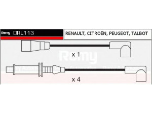 DELCO REMY DRL113 uždegimo laido komplektas 
 Kibirkšties / kaitinamasis uždegimas -> Uždegimo laidai/jungtys
7701348929
