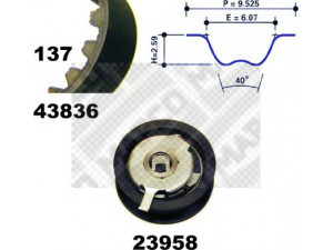 MAPCO 23837 paskirstymo diržo komplektas 
 Techninės priežiūros dalys -> Papildomas remontas
028 198 119 G, 028 198 119 G, 028 198 119 G