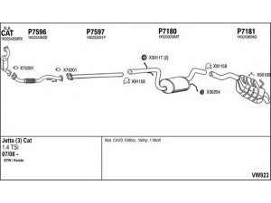 FENNO VW923 išmetimo sistema 
 Išmetimo sistema -> Išmetimo sistema, visa