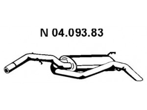 EBERSPÄCHER 04.093.83 galinis duslintuvas 
 Išmetimo sistema -> Duslintuvas
1 496 899, 6 687 395, 6 760 368