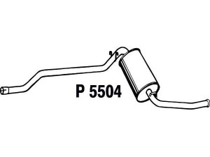 FENNO P5504 galinis duslintuvas 
 Išmetimo sistema -> Duslintuvas