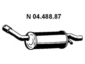 EBERSPÄCHER 04.488.87 galinis duslintuvas 
 Išmetimo sistema -> Duslintuvas
1 020 059, 6 750 212, 6 880 567