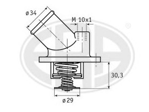 ERA 350292 termostatas, aušinimo skystis 
 Aušinimo sistema -> Termostatas/tarpiklis -> Thermostat
13 38 054, 13 38 057, 13 38 063