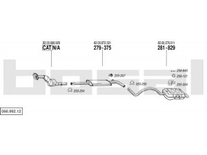 BOSAL 066.992.12 išmetimo sistema 
 Išmetimo sistema -> Išmetimo sistema, visa