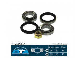 BTA H1G002BTA rato guolio komplektas 
 Ašies montavimas/vairavimo mechanizmas/ratai -> Rato stebulė/montavimas -> Rato guolis
5 007 040