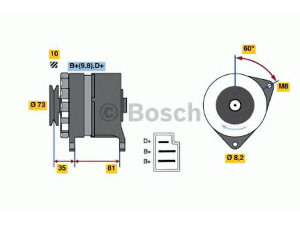 BOSCH 9 120 144 290 kintamosios srovės generatorius 
 Elektros įranga -> Kint. sr. generatorius/dalys -> Kintamosios srovės generatorius